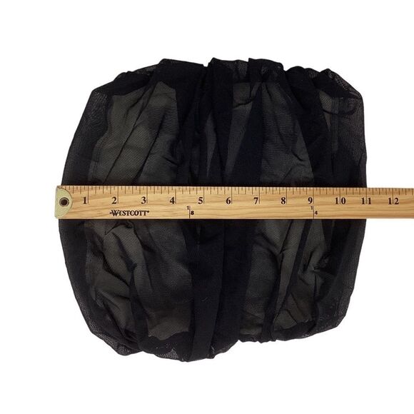 RUI Size L NWT ONYX Tube Top Beaded Pearl Cut Out Strapless Black Cream Stretchy - Picture 12 of 15